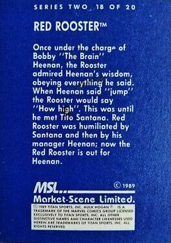 1989 Market Scene WWF Superstars of Wrestling Series 2 #18 Red Rooster Back