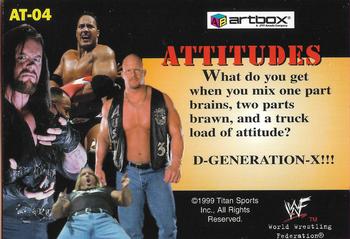 1999 Artbox WWF Lenticular Action - Attitudes #AT-04 D-Generation X Back