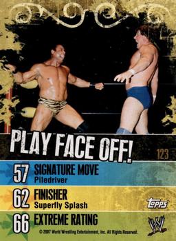2007 Topps WWE Face-Off #123 Jimmy Snuka Back