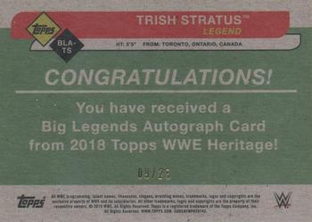 2018 Topps WWE Heritage - Big Legends Autographs Silver #BLA-TS Trish Stratus Back