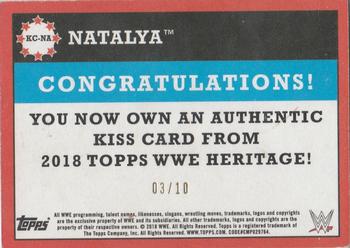 2018 Topps WWE Heritage - Kiss Cards Gold #KC-NA Natalya Back