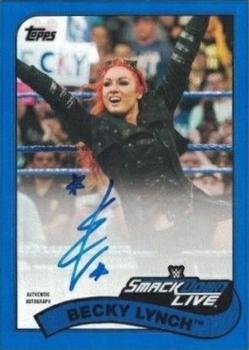2018 Topps WWE Heritage - Autographs Blue #A-BL Becky Lynch Front