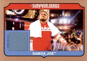 2018 Topps WWE Heritage - Survivor Series 2017 Mat Relics Bronze #SS-SJ Samoa Joe Front