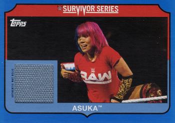 2018 Topps WWE Heritage - Survivor Series 2017 Mat Relics Blue #SS-AS Asuka Front