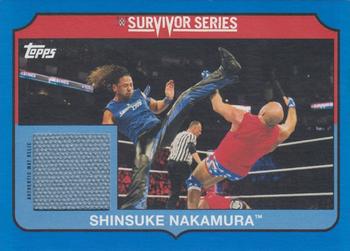 2018 Topps WWE Heritage - Survivor Series 2017 Mat Relics Blue #SS-SN Shinsuke Nakamura Front