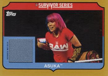 2018 Topps WWE Heritage - Survivor Series 2017 Mat Relics Gold #SS-AS Asuka Front