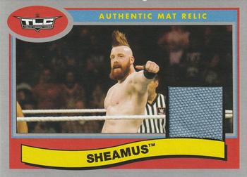 2018 Topps WWE Heritage - TLC: Tables, Ladders & Chairs 2017 Mat Relics Silver #TLC-SH Sheamus Front