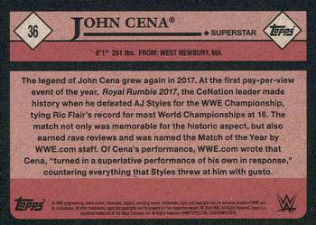 2018 Topps WWE Heritage - Bronze #36 John Cena Back