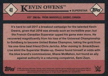 2018 Topps WWE Heritage - Bronze #40 Kevin Owens Back