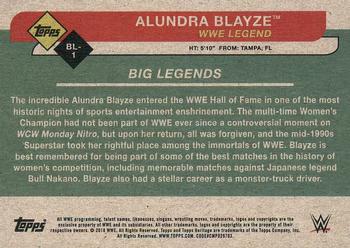 2018 Topps WWE Heritage - Big Legends #BL-1 Alundra Blayze Back