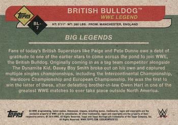 2018 Topps WWE Heritage - Big Legends #BL-7 British Bulldog Back