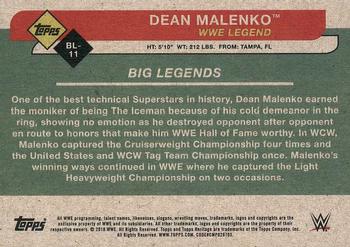 2018 Topps WWE Heritage - Big Legends #BL-11 Dean Malenko Back