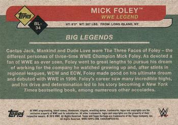 2018 Topps WWE Heritage - Big Legends #BL-34 Mick Foley Back