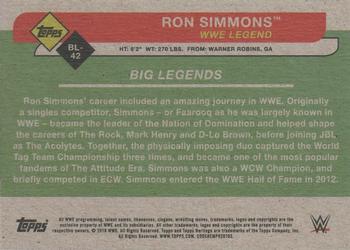 2018 Topps WWE Heritage - Big Legends #BL-42 Ron Simmons Back