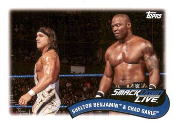 2018 Topps WWE Heritage - Tag Teams and Stables #TT-10 Shelton Benjamin / Chad Gable Front