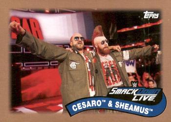 2018 Topps WWE Heritage - Tag Teams and Stables Bronze #TT-1 Cesaro / Sheamus Front