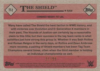 2018 Topps WWE Heritage - Tag Teams and Stables Bronze #TT-2 The Shield Back