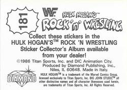 1986 Hulk Hogan's Rock 'n' Wrestling Stickers #181 Nikolai Volkoff Back