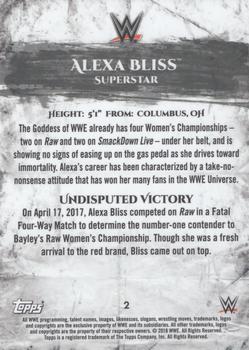 2018 Topps WWE Undisputed - Orange #2 Alexa Bliss Back