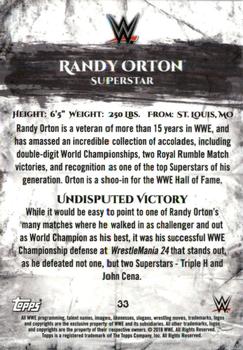 2018 Topps WWE Undisputed - Orange #33 Randy Orton Back