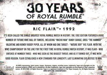 2018 Topps WWE Undisputed - 30 Years of Royal Rumble #RR-3 Ric Flair Back