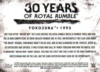 2018 Topps WWE Undisputed - 30 Years of Royal Rumble #RR-4 Yokozuna Back