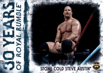 2018 Topps WWE Undisputed - 30 Years of Royal Rumble Blue #RR-9 Stone Cold Steve Austin Front
