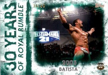 2018 Topps WWE Undisputed - 30 Years of Royal Rumble Green #RR-15 Batista Front