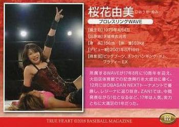 2018 BBM True Heart Women’s Pro-Wrestling #022 Yumi Ohka Back