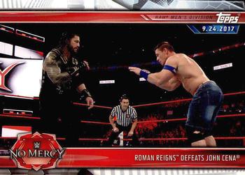 2019 Topps WWE Road to Wrestlemania #3 Roman Reigns Defeats John Cena Front