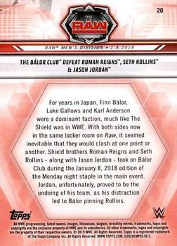 2019 Topps WWE Road to Wrestlemania #20 The Bálor Club Defeat Roman Reigns, Seth Rollins & Jason Jordan Back