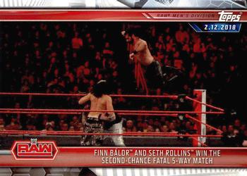2019 Topps WWE Road to Wrestlemania #26 Finn Bálor and Seth Rollins Win the Second-Chance Fatal 5-Way Match Front