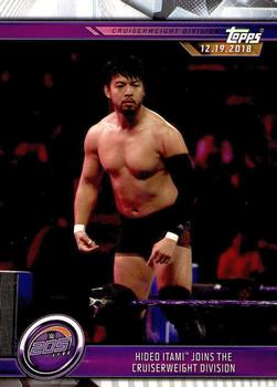 2019 Topps WWE Road to Wrestlemania #45 Hideo Itami Joins the Cruiserweight Division Front