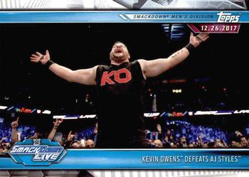 2019 Topps WWE Road to Wrestlemania #81 Kevin Owens Defeats AJ Styles Front