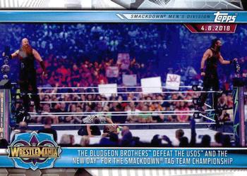 2019 Topps WWE Road to Wrestlemania #94 The Bludgeon Brothers Defeat The Usos and The New Day for the SmackDown Tag Team Championship Front