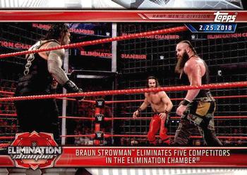 2019 Topps WWE Road to Wrestlemania #97 Braun Strowman Eliminates Five Competitors in the Elimination Chamber Front