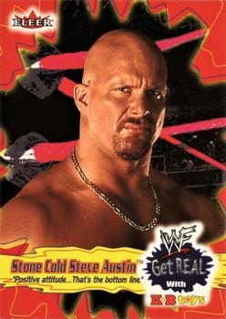 2001 Fleer WWF Get Real with KB Toys #4 Stone Cold Steve Austin Front