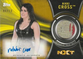2018 Topps WWE NXT - Autograph Shirt Relics Gold #AR-NC Nikki Cross Front