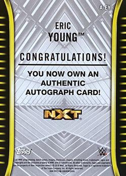 2018 Topps WWE NXT - Autographs #A-EY Eric Young Back