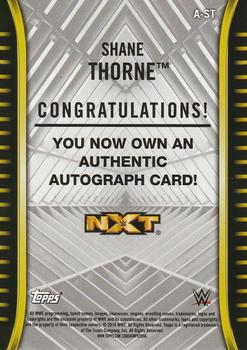 2018 Topps WWE NXT - Autographs #A-ST Shane Thorne Back