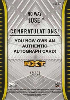 2018 Topps WWE NXT - Autographs Blue #A-NW NO WAY Jose Back