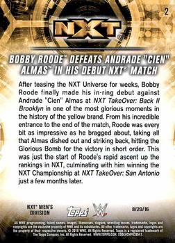 2018 Topps WWE NXT - Matches and Moments #2 Bobby Roode Defeats Andrade 