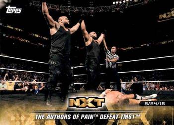 2018 Topps WWE NXT - Matches and Moments #5 The Authors of Pain Defeat TM61 Front