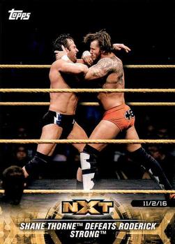 2018 Topps WWE NXT - Matches and Moments #11 Shane Thorne Defeats Roderick Strong Front