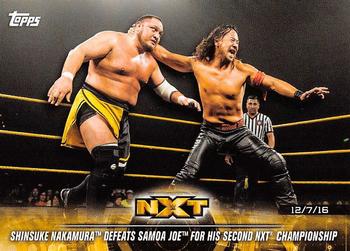 2018 Topps WWE NXT - Matches and Moments #20 Shinsuke Nakamura Defeats Samoa Joe Front
