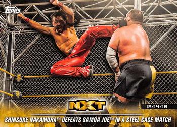 2018 Topps WWE NXT - Matches and Moments #21 Shinsuke Nakamura Defeats Samoa Joe Front