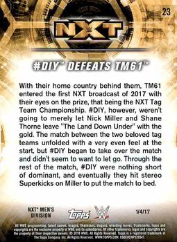 2018 Topps WWE NXT - Matches and Moments #23 #DIY Defeats TM61 Back