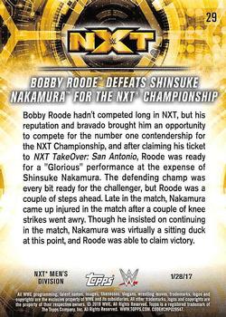2018 Topps WWE NXT - Matches and Moments #29 Bobby Roode Defeats Shinsuke Nakamura Back