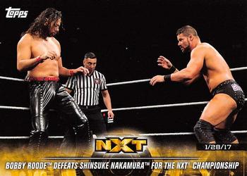 2018 Topps WWE NXT - Matches and Moments #29 Bobby Roode Defeats Shinsuke Nakamura Front