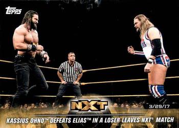 2018 Topps WWE NXT - Matches and Moments #35 Kassius Ohno Defeats Elias in a Loser Leaves NXT Front